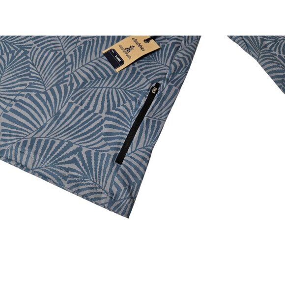 NWT Chubbies Men’s The Calm Palm 1/4 Zip Pullover Long Sleeve Shirt Sz XL Blue - Picture 4 of 10